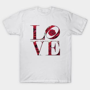 LOVE Letters June Birth Month Flower Red Rose T-Shirt